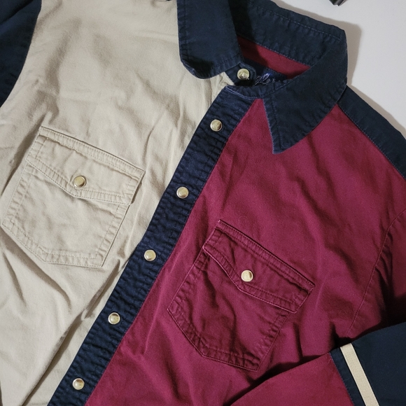 Wrangler Other - Boys Wrangler Color Block Button Up Top